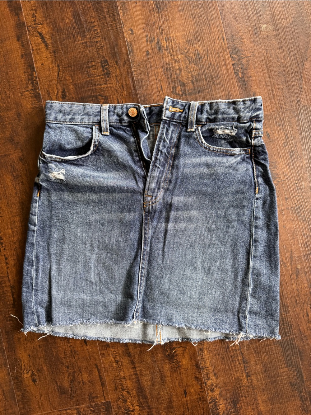 H&M Blue Denim Mini Skirt